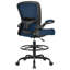 Chaise de dessinateur en filet avec repose-pieds réglable et support lombaire -116375317