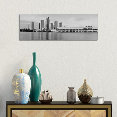 Tampa Skyline Cityscape - Wrapped Canvas Panoramic Print