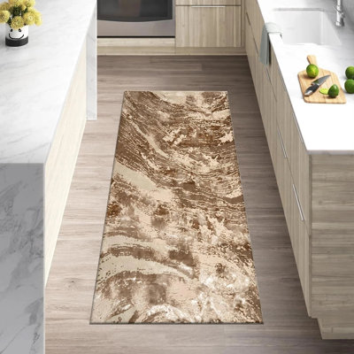 Abstract Flokati Area Rug