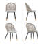 47cm H Fabric Upholstered Metal Side Chair-1841422552