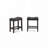 Fabric Upholstered Wood Bar Stools Set with Button Tufted