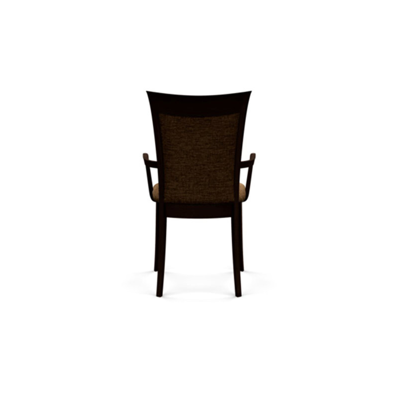 Morgan Upholstered Arm Chair, Smoke Cherry, Microseude Onyx