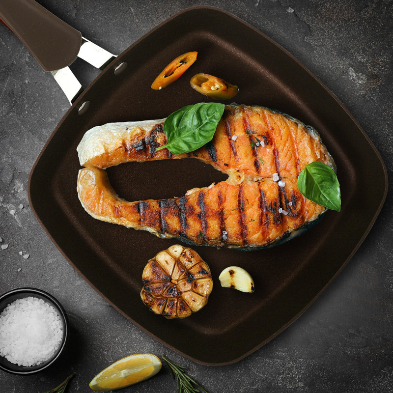 9.45'' Non-Stick Aluminum Grill & Griddle Pan