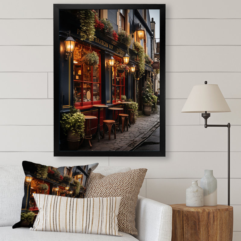«Ireland Galway City Extremely», art mural Irlande, Cadre simple noir, H 32 po x l 16 po x P 1 po