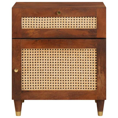 50 cm W Solid Wood Bedside Table