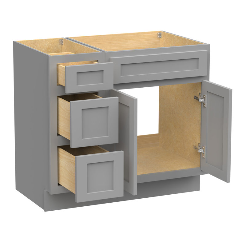 Base de meuble-lavabo simple 36 po seulement, Gris