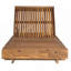 Chaise longue en bois massif d'acacia avec dossier réglable et coussin résistant à l'eau pour l'extérieur-1037799164-1037799165