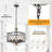 Gaschler 6-Light Dining Room Chandeliers Dimmable and Adjustable Height in Black-765517040