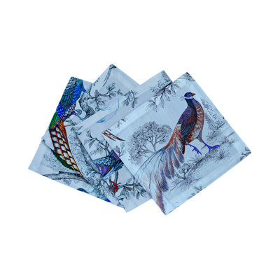 Pheasant Fall Sauvage Cotton Sateen Cocktail Napkins