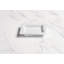 Assiette carrée miniature en porcelaine avec rebord, 4,4 x 4,4 po