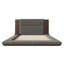 Lit plateforme tapissier de plancher avec tête de lit et tablette de chevet, aucun sommier nécessaire-472395207