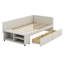 Lit plateforme tapissier simple - rangement et tiroirs inclus-1363928281