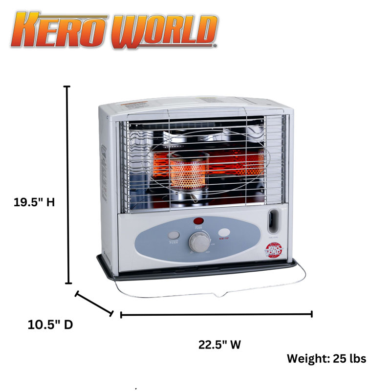 Comfort Glow Indoor Kerosene Radiant Heater, 10,000 BTUs, Black - KW-11G