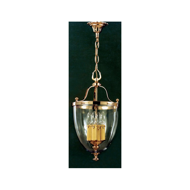 Beeson 4 - Light Brass/Polished Geometric Pendant