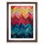 Chevrons Gestural - Single Picture Frame Print on Wood-639112125-639112131