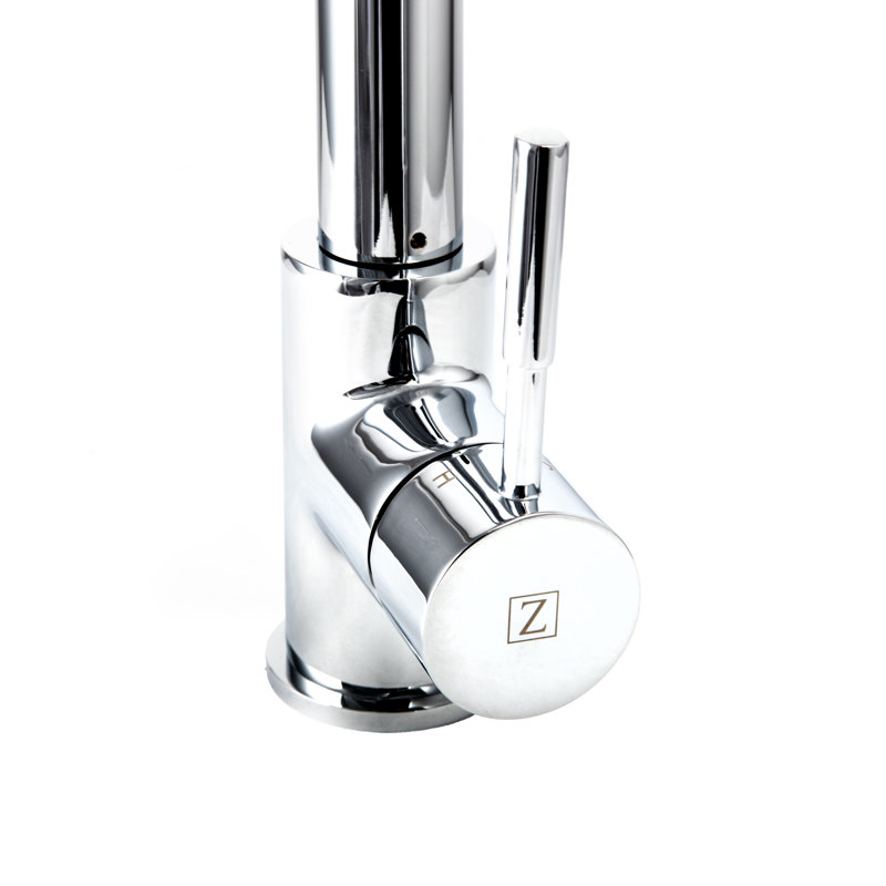 Edison Single Handle Kitchen Faucet with Side Spray and Accessories, Chrome