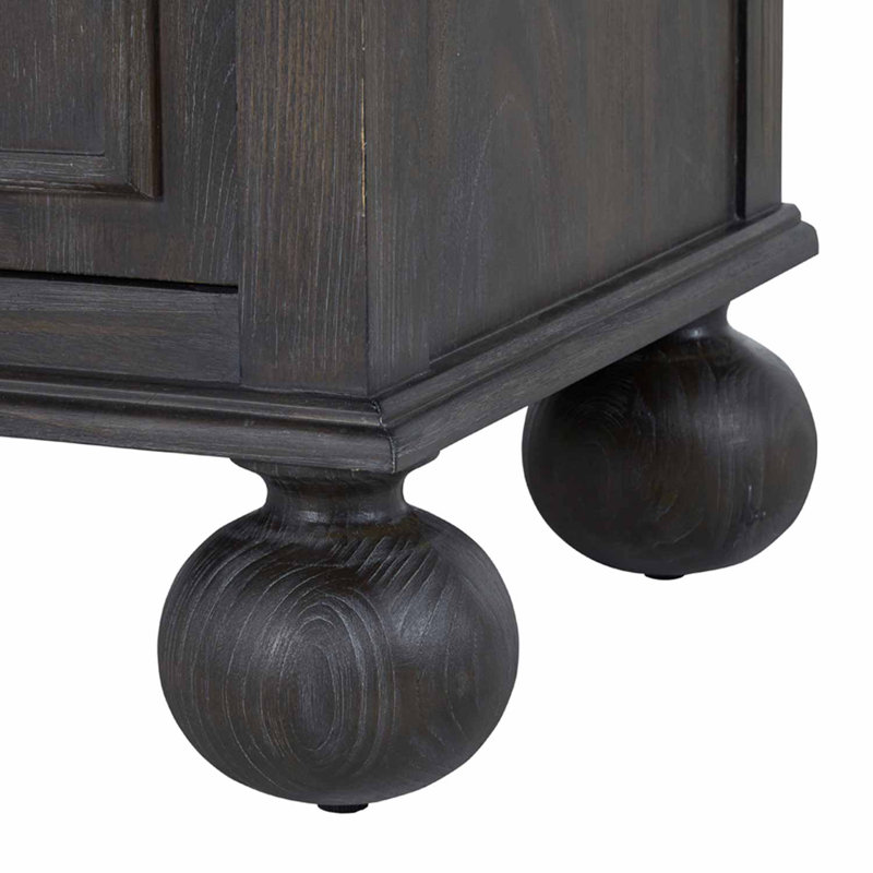 Ezekiel 2 - Door Accent Cabinet, Cerused Forest Black