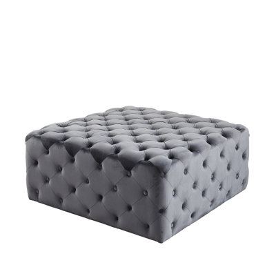 Arnoldsville 46cm Wide Tufted Square No Pattern Cocktail Ottoman
