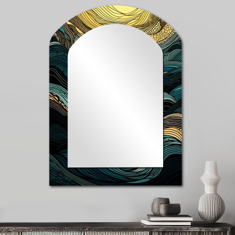 Symphonie linéaire verte I, 34 po x 25 po