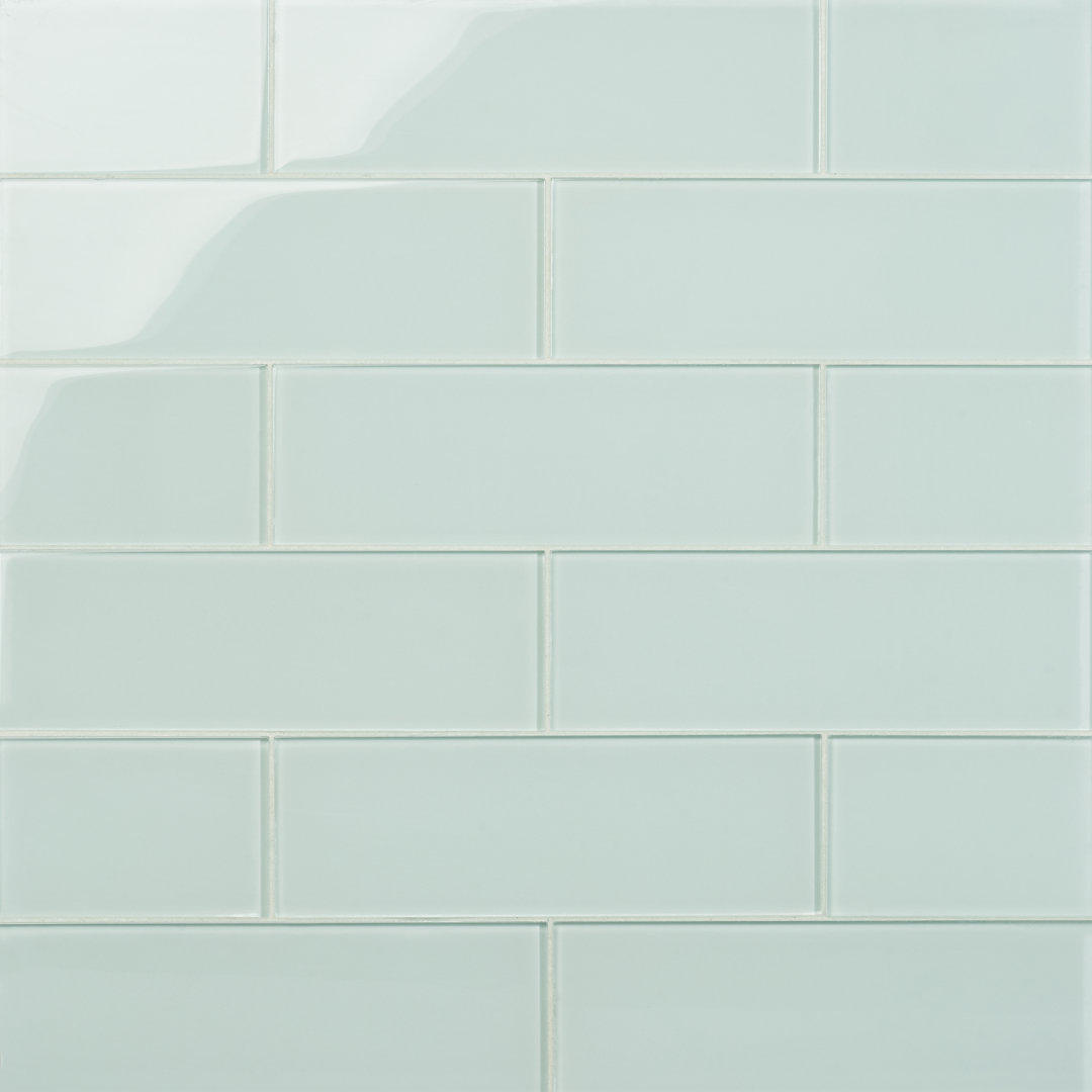 Lucid 4" x 12" Glass Brick Look Subway Tile (15 pieces 5 sq.ft/Box) Bond Tile 