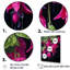 Fleurs fuchsia en noir et rose sur toile-1950654470-1950654975