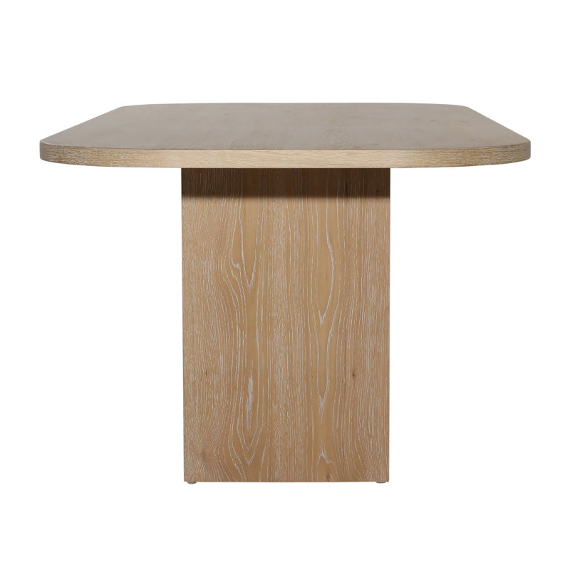 June 83.8" Solid Oak Dining Table