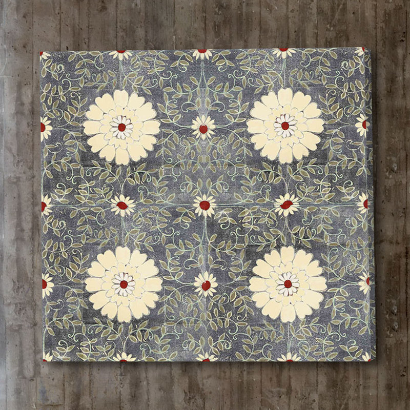 « crème floral » par maria pezzano, reproduction d’art sur toile tendue, 40 po x 40 po