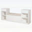 Banc de rangement pour hall d'entrée avec coussin, compartiments, tiroirs et tablettes ouvertes-2135647250