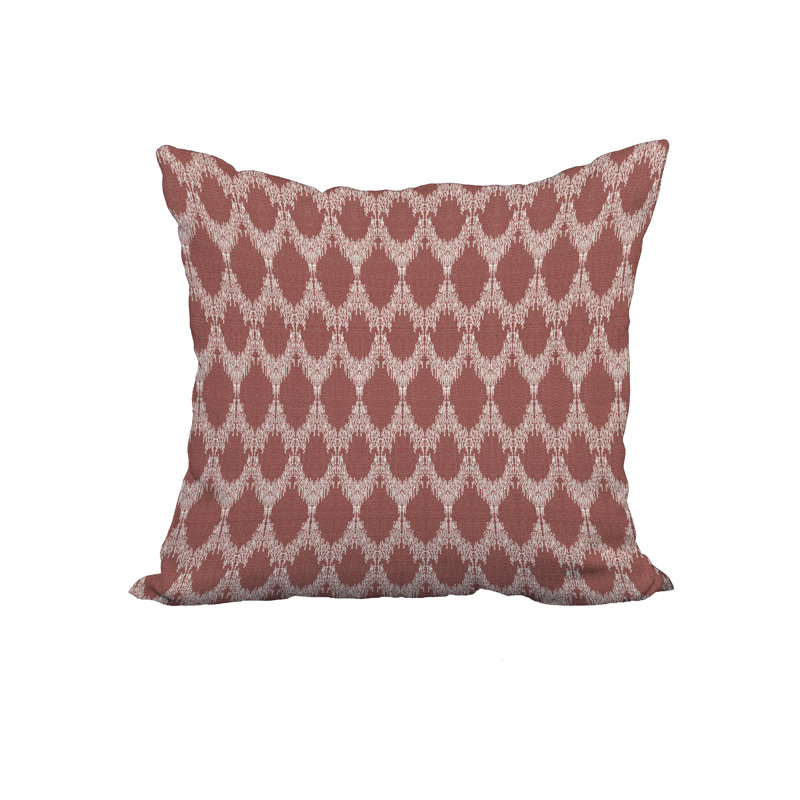 Red Ikat Reversible 18" Square Throw Pillow