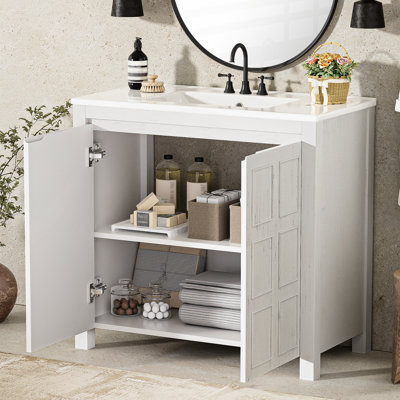 Meuble-lavabo simple l 19 po x P 36 po x H 34,33 po