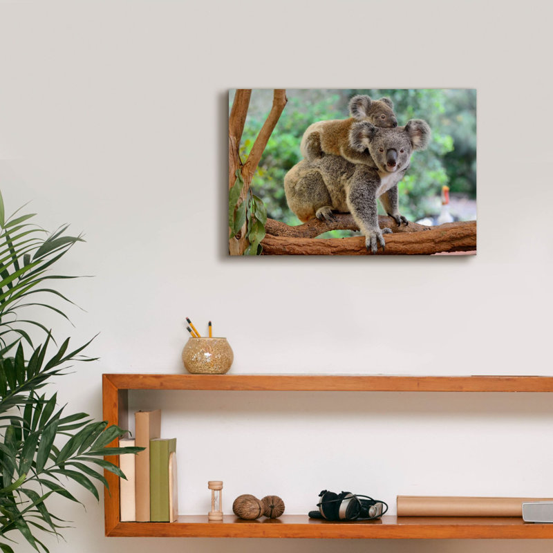 Ebern Designs 'Koala' by Epic Portfolio, Canvas Wall Art, 40"x26", 12" H x 18" W x 0.75" D