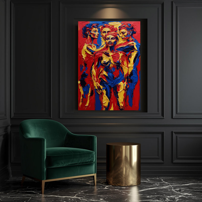 Art abstrait sur toile 81, H 20 po x l 16 po