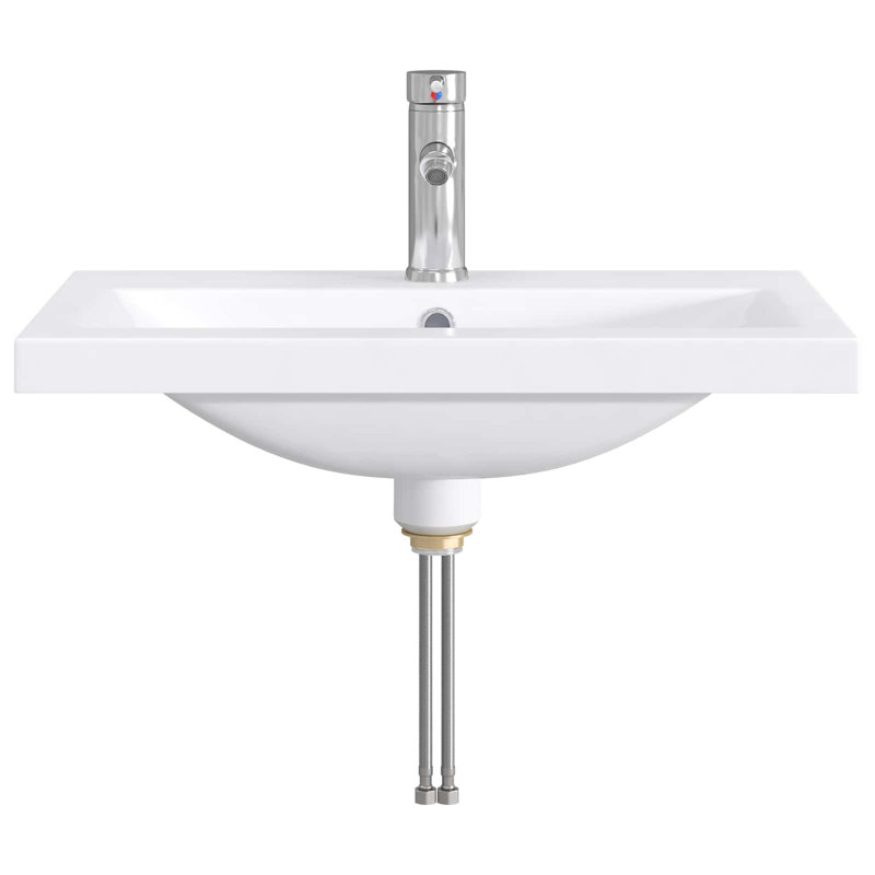 Belfry Bathroom 400mm W Metal Sink, Chrome