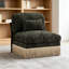 Fauteuil sans accoudoirs en chenille léopard avec 1 coussin-1988076139