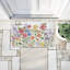  Tapis de porte de jardin à motif antidérapant à séchage rapide Garden Flowers & Cursive Greeting, 18 po x 30 po-1804213168