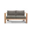 Causeuse en teck de 59 po de large avec coussins Sunbrella Sonoma-545296535