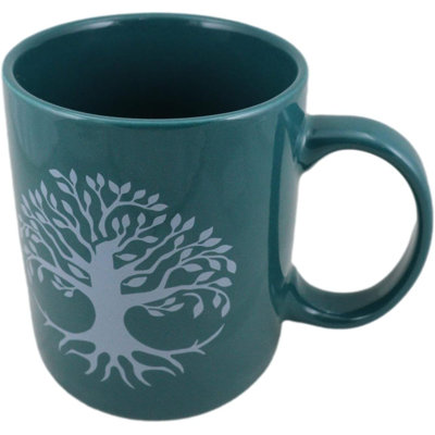 Red Barrel Studio® Wiccan Celtic Tree Of Life Sacred Geometry Symbol Balance And Harmony Ceramic Bone China Coffee Mug Cup In Green Color Finish (2) -  AF79140A38F043C586B3632BBE494381