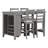 Rural Style 5-Piece Dining Table Set with 4 Padded Chairs and Built-in Storage for Dining Room-1241093997