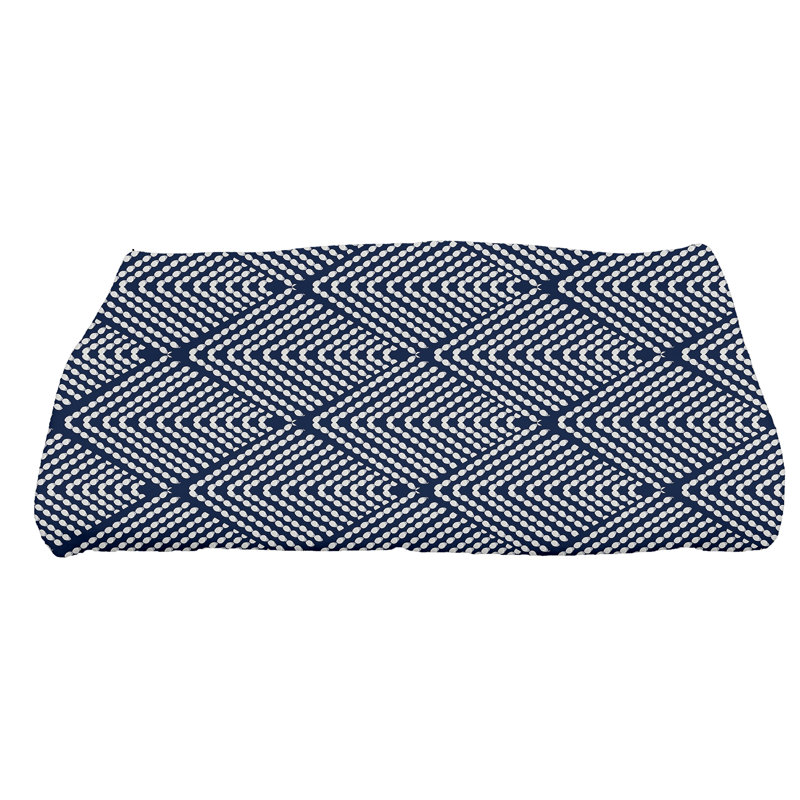Jacquees Bath Towel, Navy Blue