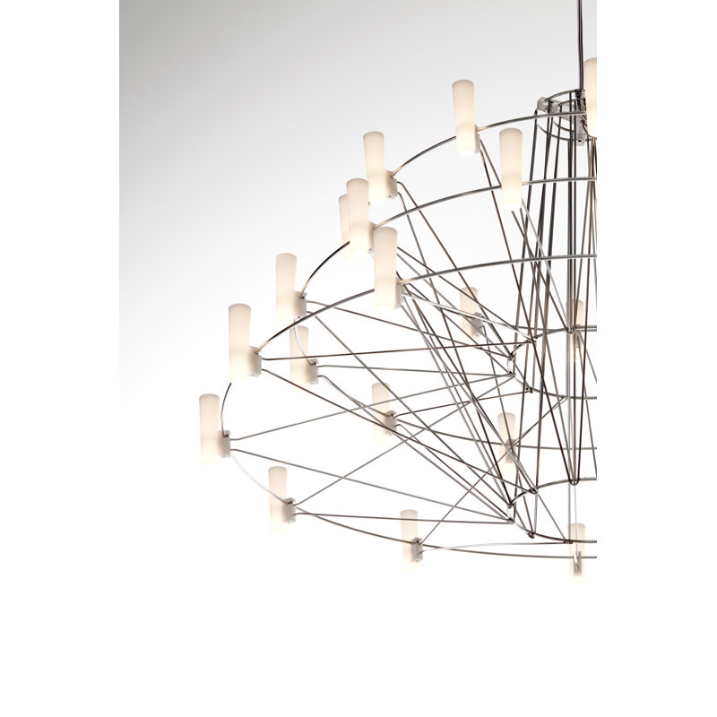 Coppélia LED Chandelier, Large, Chrome