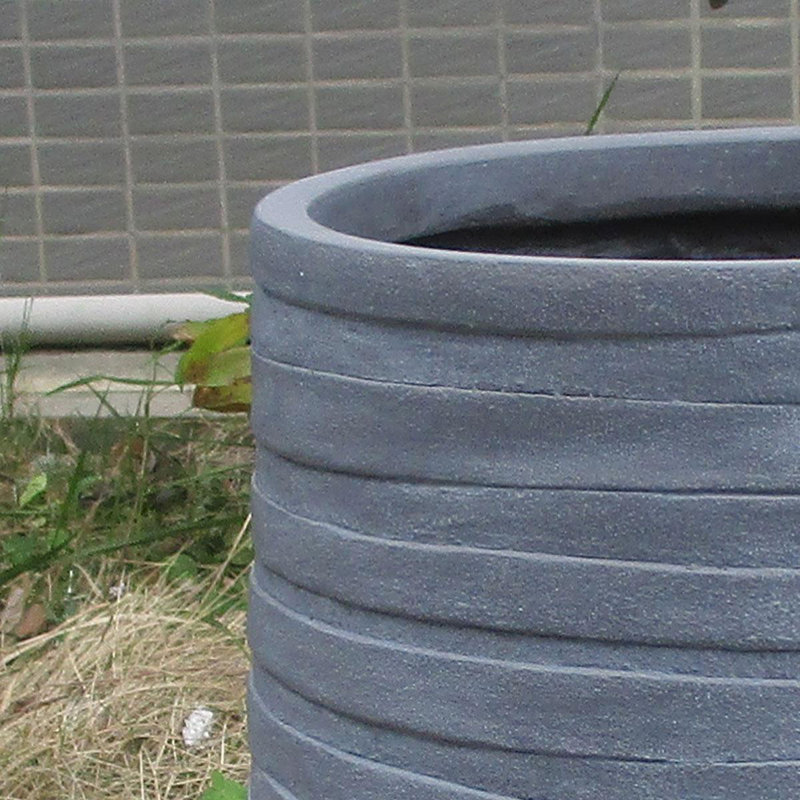 Row Handmade Pot Planter, 45cm H x 27cm W x 27cm D, Stone Grey