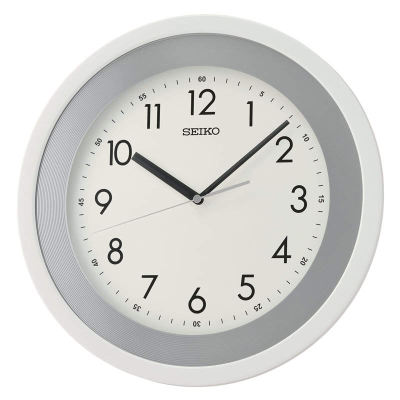 QXA812WRH Wall Clock, White, White