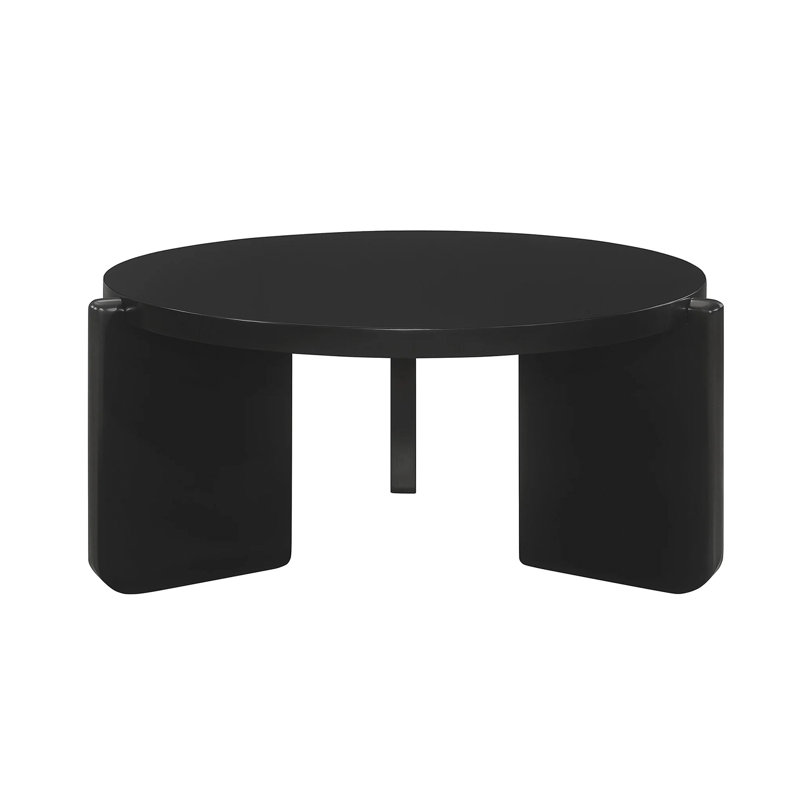 Round Top Coffee Table In Black
