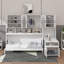 Lit escamotable simple avec placard et bureau
