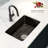 Pure Matte Black Undermount Single Bowl Fireclay Kitchen Sink