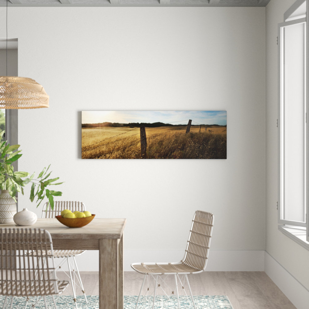 Golden Grass by Andrew Brown Photographic Print on Canvas in Yellow