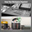 Organisateur de carrousel de bureau rond en métal avec poignée Mind Reader, quatre compartiments, fournitures et accessoires de bureau, métal, noir-126465024