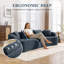 Ensemble de canapé modulaire courbé 3 pièces-62136065