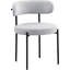 Ensemble de 2 chaises de salle à manger contemporaines rembourrées en tissu avec structure en métal Boucle-422169301