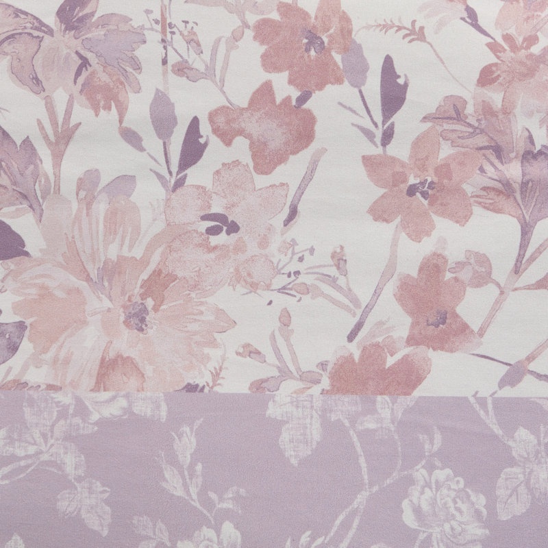 Housse de couette 2 pièces en microfibre à motif floral cachemire, taille Twin/Twin XL, avec 2 taies d'oreiller assorties. Étiquette, fermeture à boutons, motif cachemire doux, liens intérieurs, style romantique, lavable à la machine.